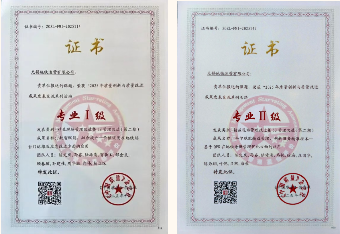 无锡地铁两项成果荣获中国质量协会全国最高等级评价(图1) 微信图片_20251028171308_279_21.png