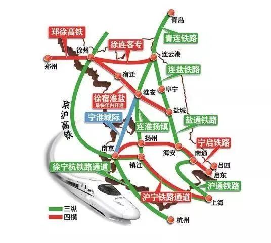 “轨道上的江苏”再提速！江苏2020年底将基本建成“三纵四横”高铁网(图1)
