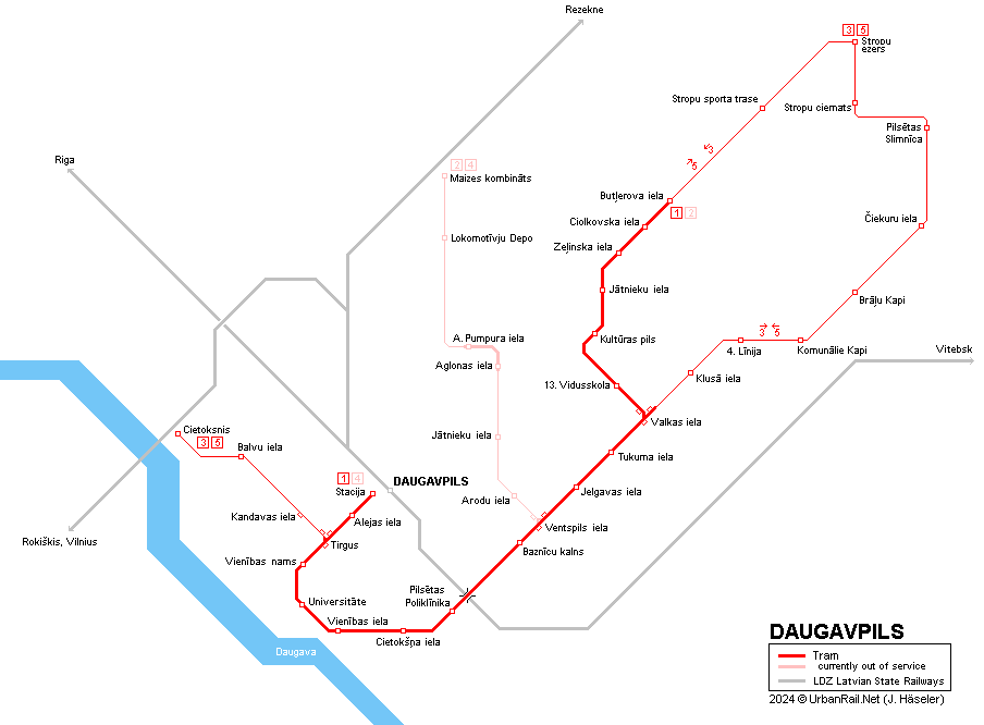 地铁新线丨2024年1月25日 -- 陶格夫匹尔斯 -- 3/5号线 Butlerova 街道 – 斯特罗皮湖 （1.8 公里）(图2)