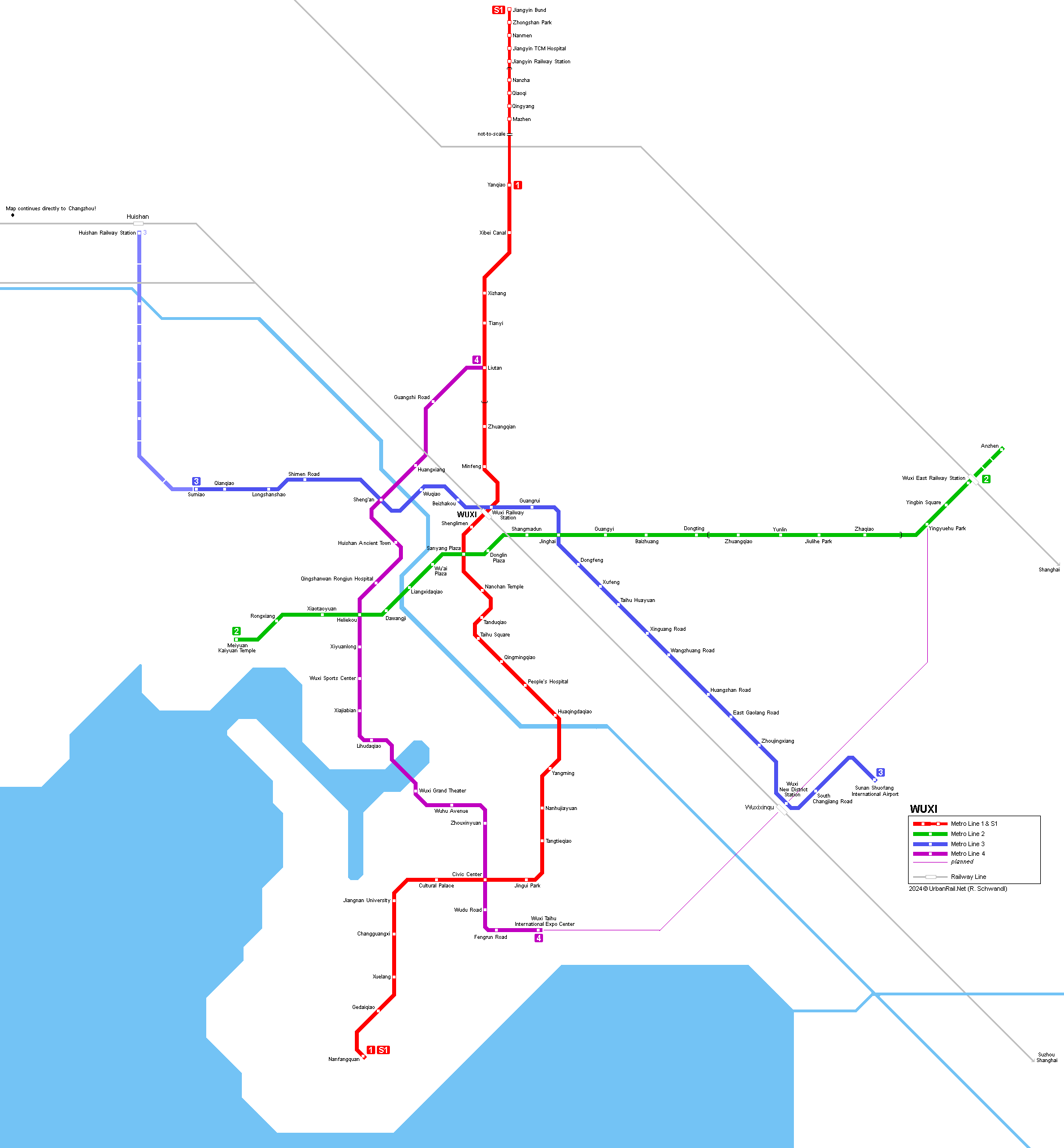 地铁新线丨 2024年1月31日——无锡——S1路堰桥 —— 江阴外滩 （30.4公里）(图2)