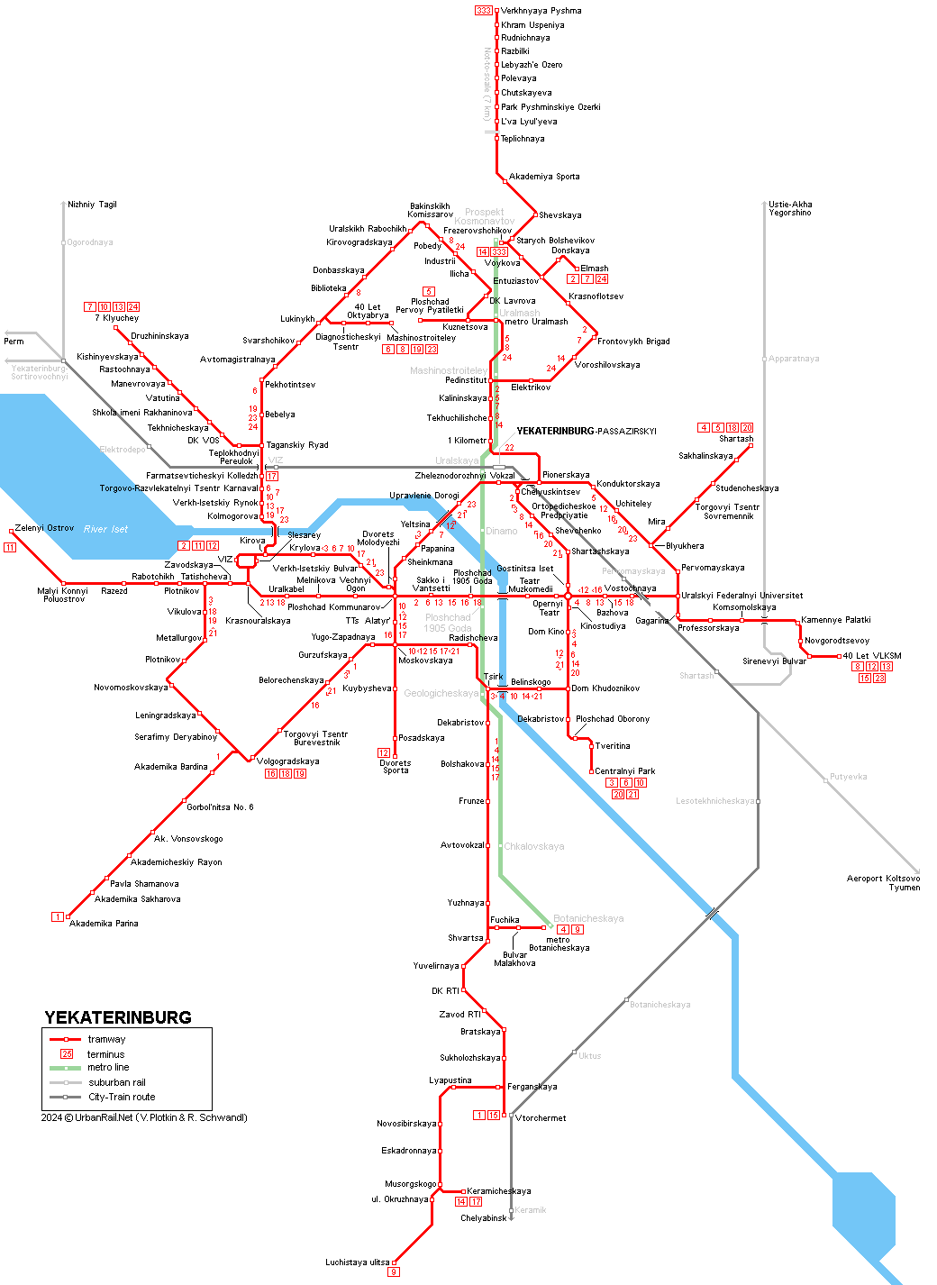地铁新线丨2024 年 2 月 17 日——叶卡捷琳堡 ——9 号线Ul。Musorskogo – Luchistaya Ulitsa（1.7 公里）(图2)