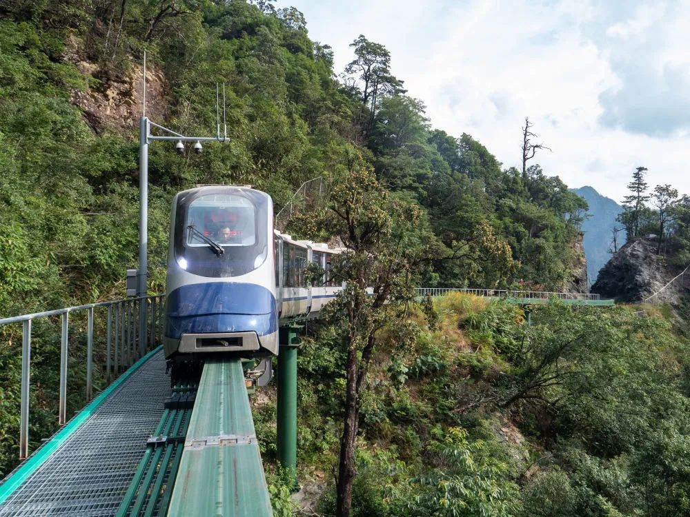 中車株洲特裝研制！30列高山懸崖跨座式單軌游覽車完成交付(圖1)