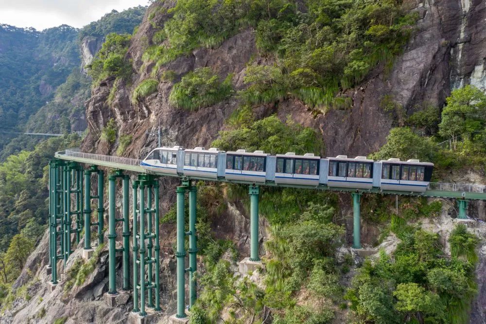 中車株洲特裝研制！30列高山懸崖跨座式單軌游覽車完成交付(圖2)