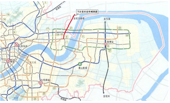 杭州下沙至海寧長安市域鐵路規劃獲批(圖1)