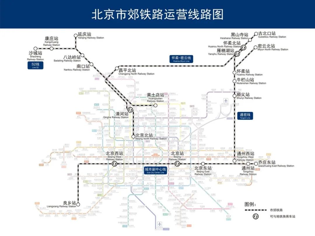 2035年北京市郊鐵路將形成“半環+放射”的網絡布局(圖3)